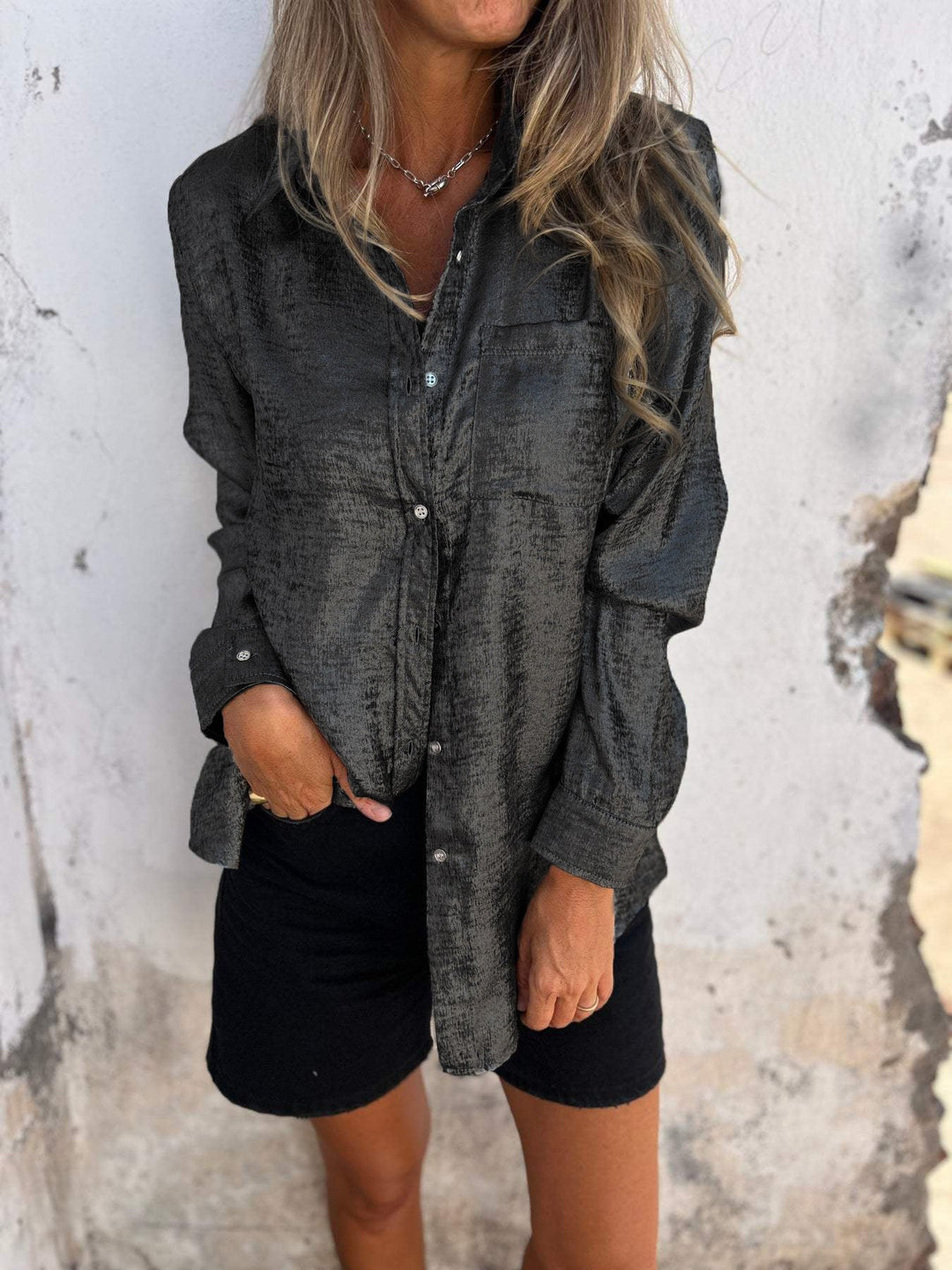 BRYNLEE™ – Glam Shimmer Shirt