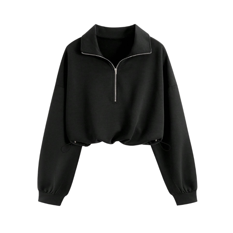 KIM™ – Stylish Half Zip Drawstring Pullover