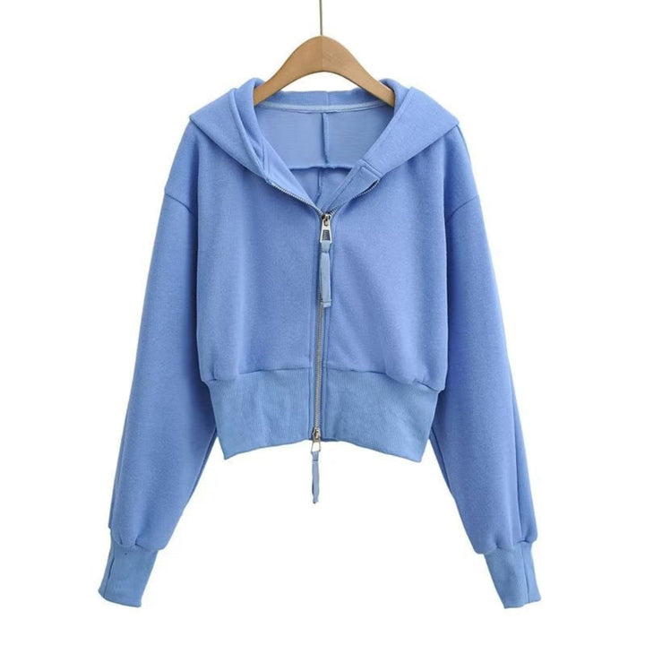 RESLEY™ - Chic Cropped Hooded Zipper Workout Jacket