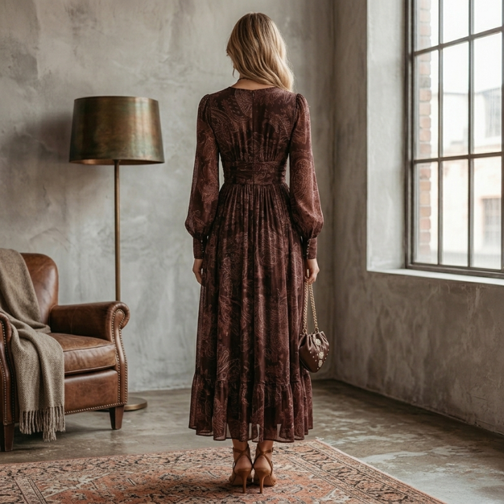 Amelia™ Paisley Zip Maxi Dress