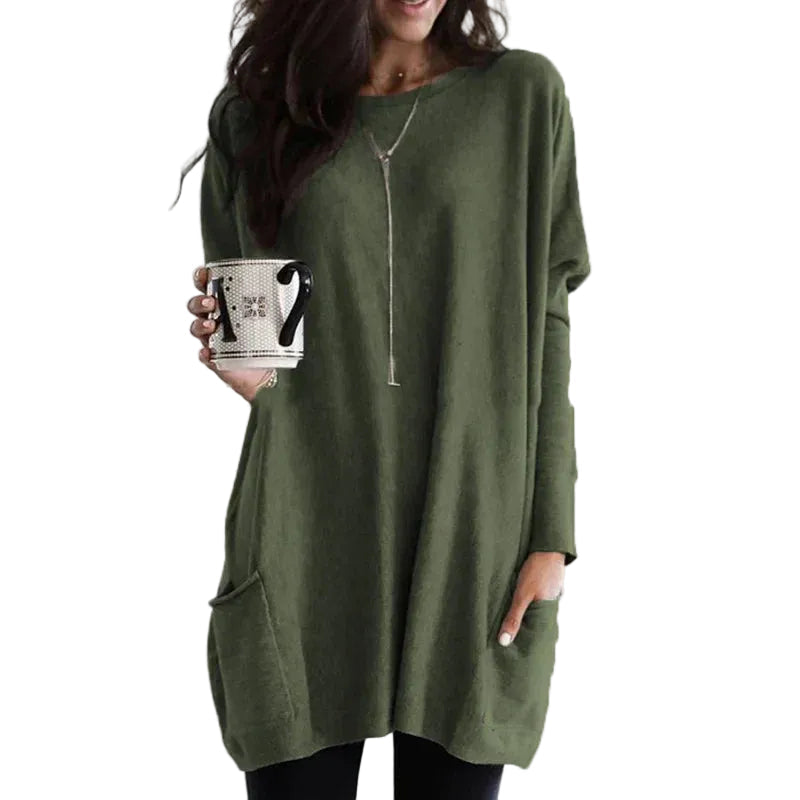 Women's Oversized Cotton Tunic Sweater for Ultimate Comfort