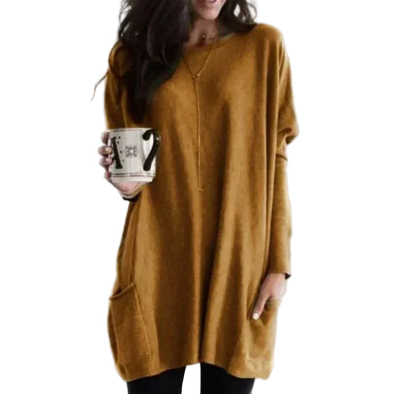 Women's Oversized Cotton Tunic Sweater for Ultimate Comfort