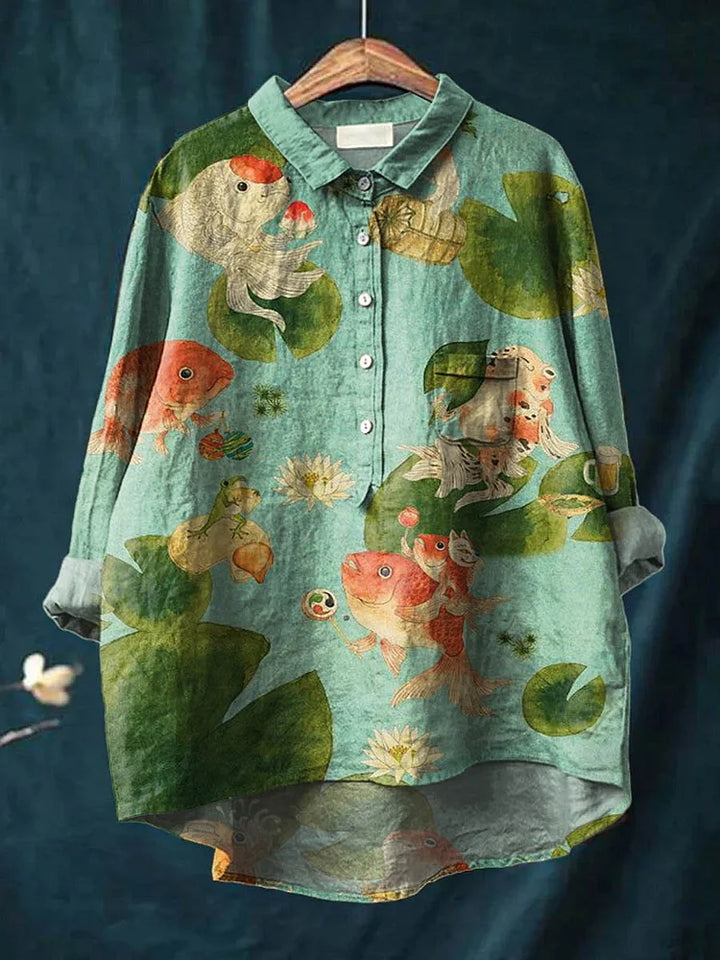 CLAUDIA™ - Fish Art Shirt