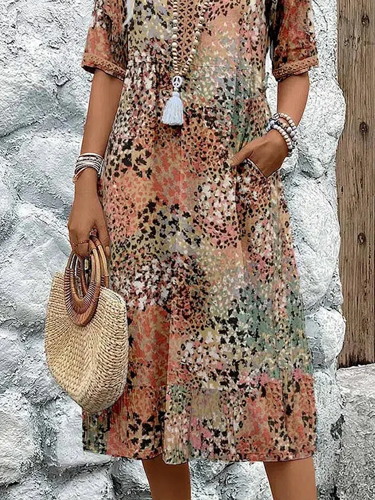 Rachel Vibrant Midi Dress
